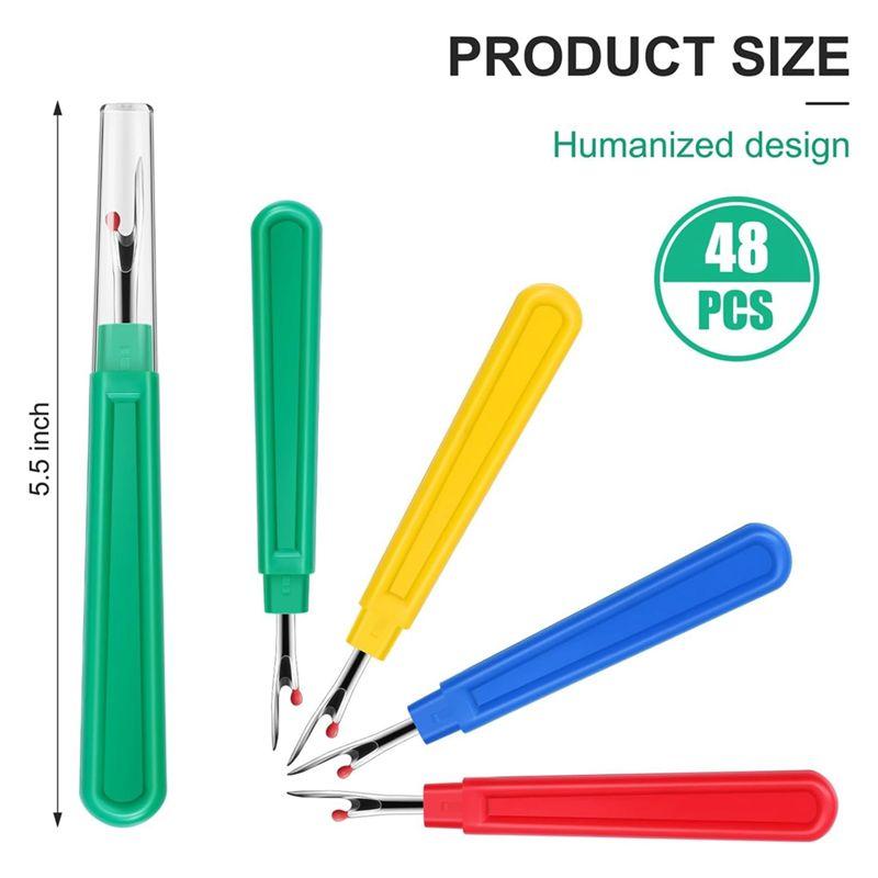 M-Modern-48 PCS Sewing Seam Rippers Set As Shown Plastic For Embroidery Clothes Tag Stitch Remover