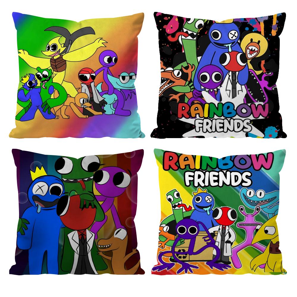 Gra R-Rainbow Friends Poszewka na poduszkę Wzór Drukowana poszewka na poduszkę do salonu Pokrowiec na poduszkę na sofę i Dekoracja sypialni