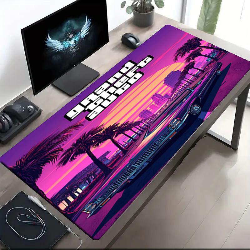 GTA 6 Thema Mauspads, Rutschfeste Gummiunterlage, Multifunktionale Büro- & Heimdekoration, Perfekt zur Personalisierung des Arbeitsplatzes.