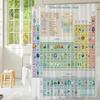 Funny Periodic Table Shower Curtains,Science Shower Curtains, Educational Bathroom Decor Kids and Adults,Waterproof Polyester