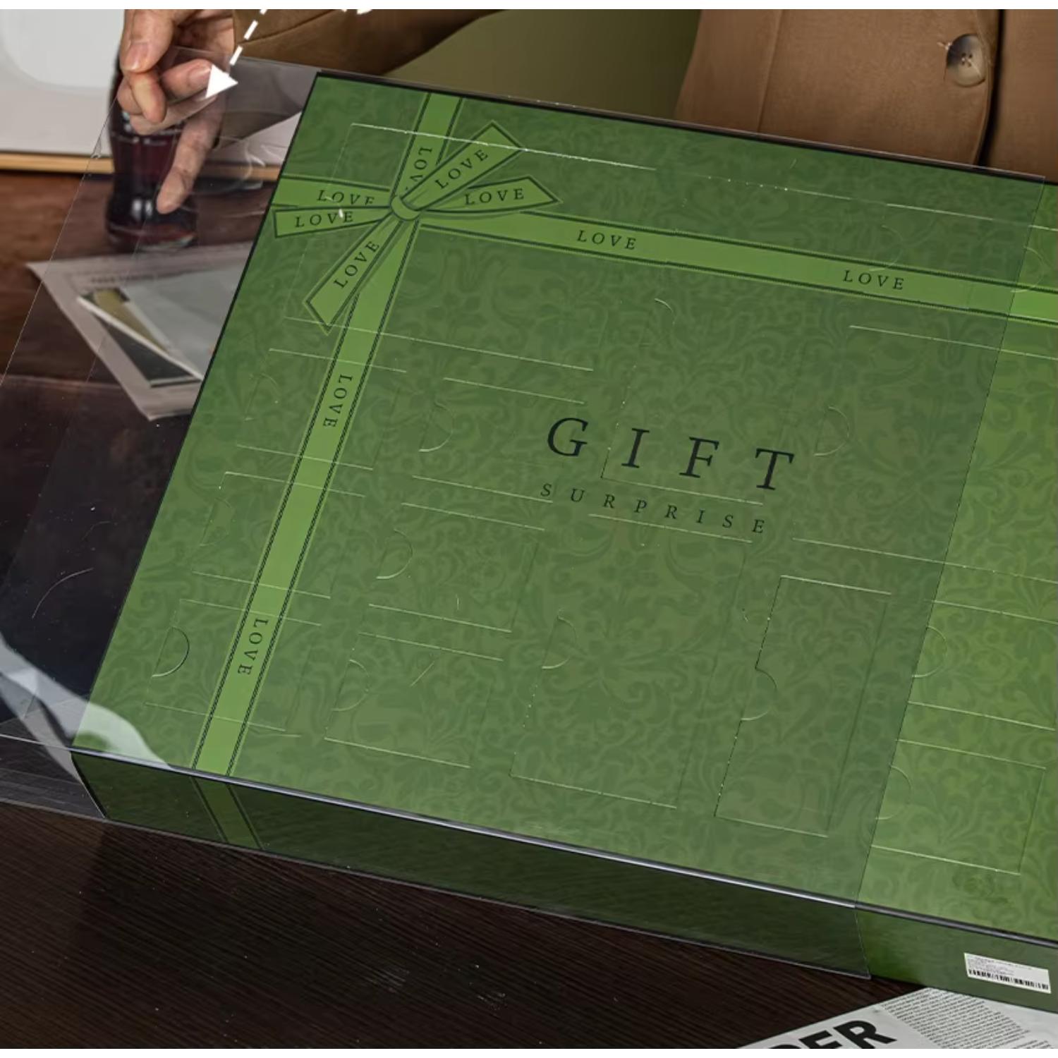 

Новая и роскошная большая шкатулка для украшений, сюрприз-ожерелье с косметикой, подарок, адвент-календарь, таинственная упаковка коробки, без подарка custom&38x48x8cm зелёный