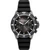 Emporio Armani Cronografo al Quarzo da Uomo con Data, Quadrante Grigio Diver, Cinturino in Silicone Nero AR11515
