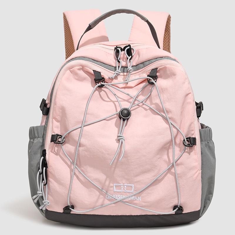 Schoolbag Outdoor Sports Backpack New Contrasting Color Splicing Hiking Bag Mountain Drawstring Leisure Children's Travel Backpack