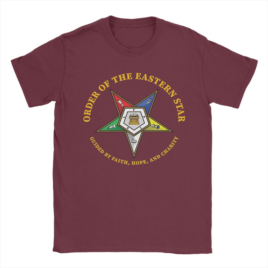 Oes Emblem Order Of The Eastern Star T Shirt Summer Vintage Tshirts Cotton Leisure Tshirt For Unisexs Short Sleeve Print Clothing