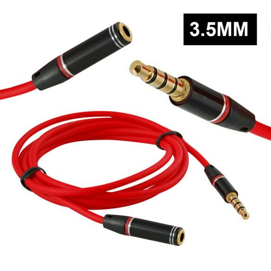 DOONJIEY 1.2m 3.5mm Female 4 Pole Male To AUX Extension Cable Stereo Audio
