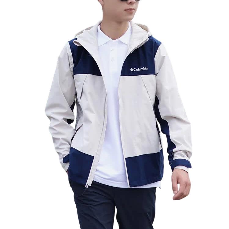 Columbia Omni-Tech Outdoor Camping Zipper Hooded Hiking Commuting Mountaineering Waterproof Windproof Jacket Men jackets WE8748