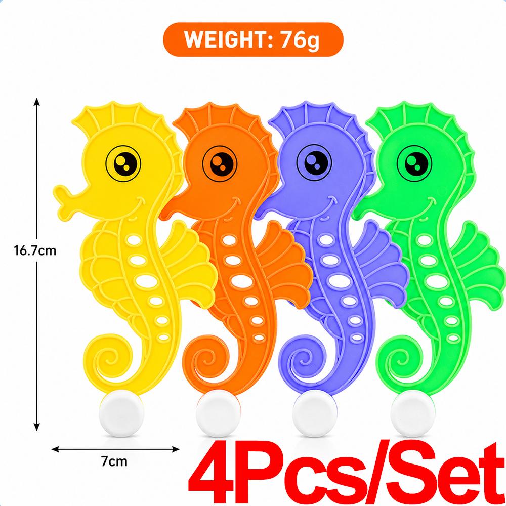 Underwater Grabbing Toys Diving Pool Toys Kids Swimming Training Summer Water Play Kit Diving Stick Seahorse Seaweed Fish Bone