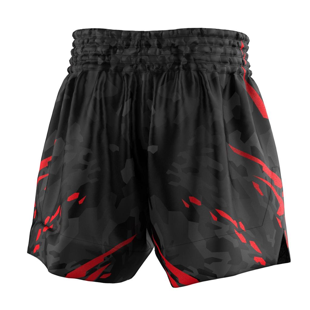 Extreme Hobby Black Panther Muay Thai Shorts Black and Red M