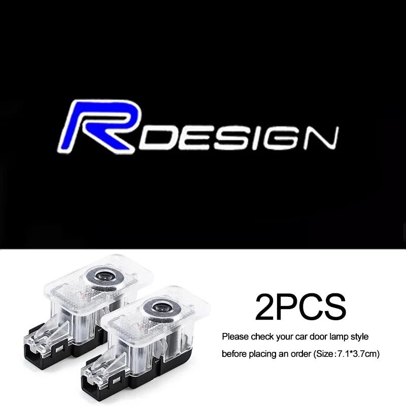 2Pcs HD Car Led Door Projector Lamp Welcome Light For Volvo Rdesign V40 V60 S60 S90 XC60 S40 XC40 XC90 Car Accessories