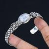 Daughters Day Sale 925 Sterling Silver Oval Dendrite Opal Stone Bangle Bracelet