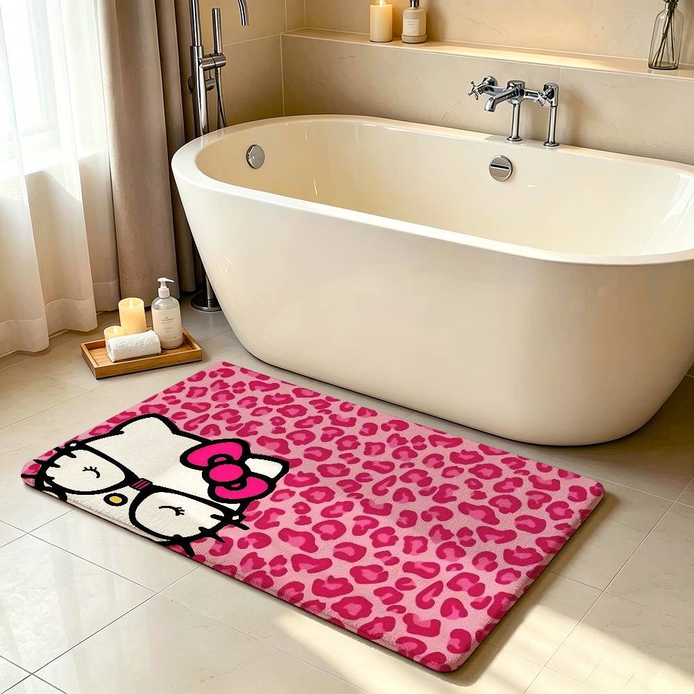 Cute K-hello-H-KittyS Kawaii Carpet Bathroom Anti-slip Mat Door Mat Home Decoration Mat Entrance Door Mat Scratch-resistant