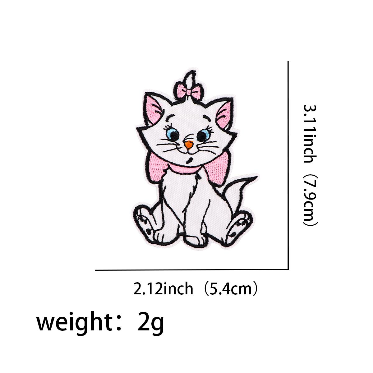

Beautiful Kitty Embroidered Patches For Clothing DIY Badge Adhesive Patches Cartoon Cat Patches On Clothes Stickers Appliques