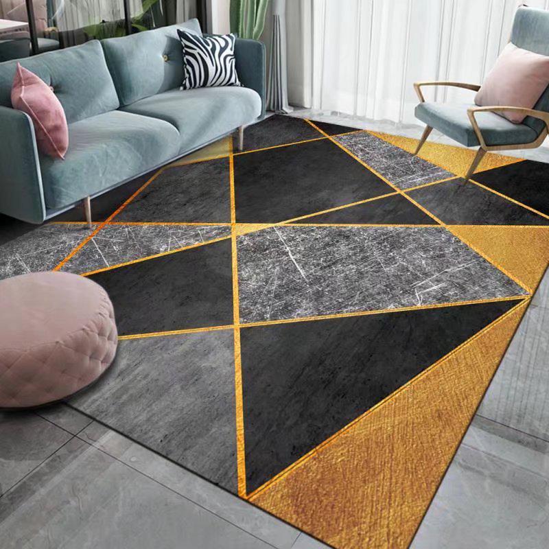 Nordic Geometric Light Luxury Rug for Bedroom, Bay Window, Living Room, and Sofa