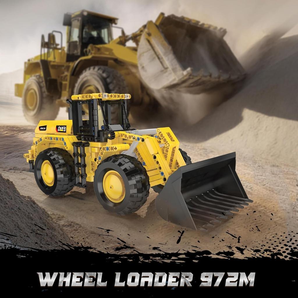 Mould King 17084 Wheel Loader Building Blocks Static Model (910 Pieces) for Adults, Precision Model, Assembly Kit, Construction Vehicle, DIY Model,