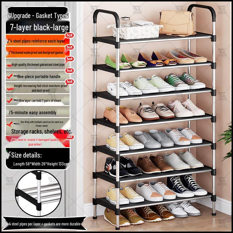 Slim Multi-Tier Shoe Rack for Entryway or Dorm