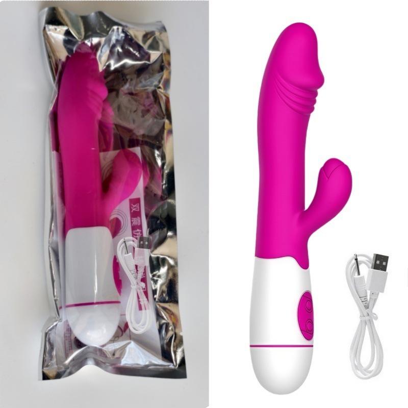 Dual-Action Silicone Vibrator with Variable Frequencies for G-Spot and Massage Stimulation