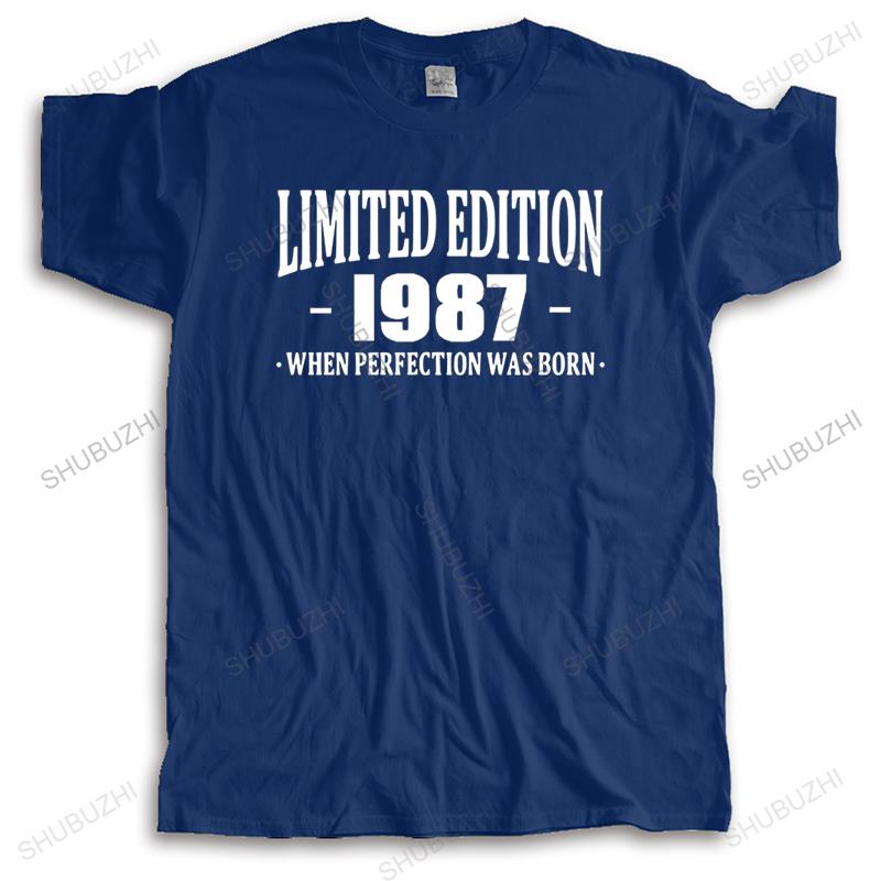 

Limited Edition 1987 TShirt Born 30th Year Birthday Age Present Funny Mens Gift summer teeshirt plus size drop shipping S