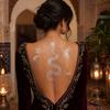 Golden Silver-color Metallic Tattoo Sticker for Women Girls Temporary Tattoo Sticker