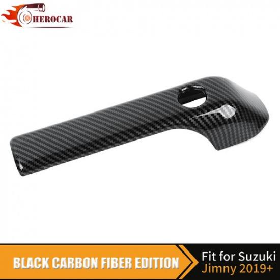 Carbon Fiber Inner Door Armrest Handle Panel Covers For Suzuki Jimny + 2door