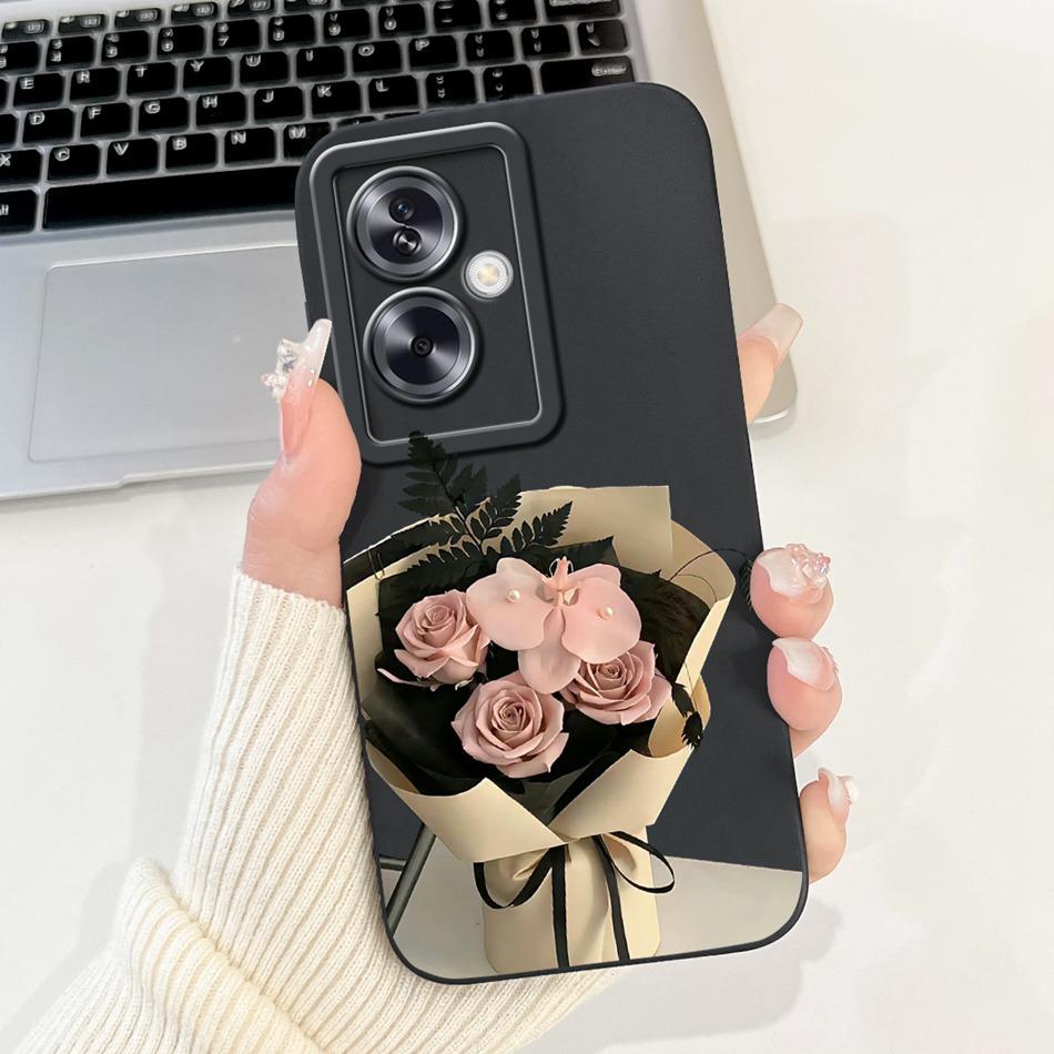 For OPPO A79 5G Beautiful Bow Rose Painting Phone Case For Oppo A79 5G CPH2553 CPH2557 Shockproof Soft Silicone Cases