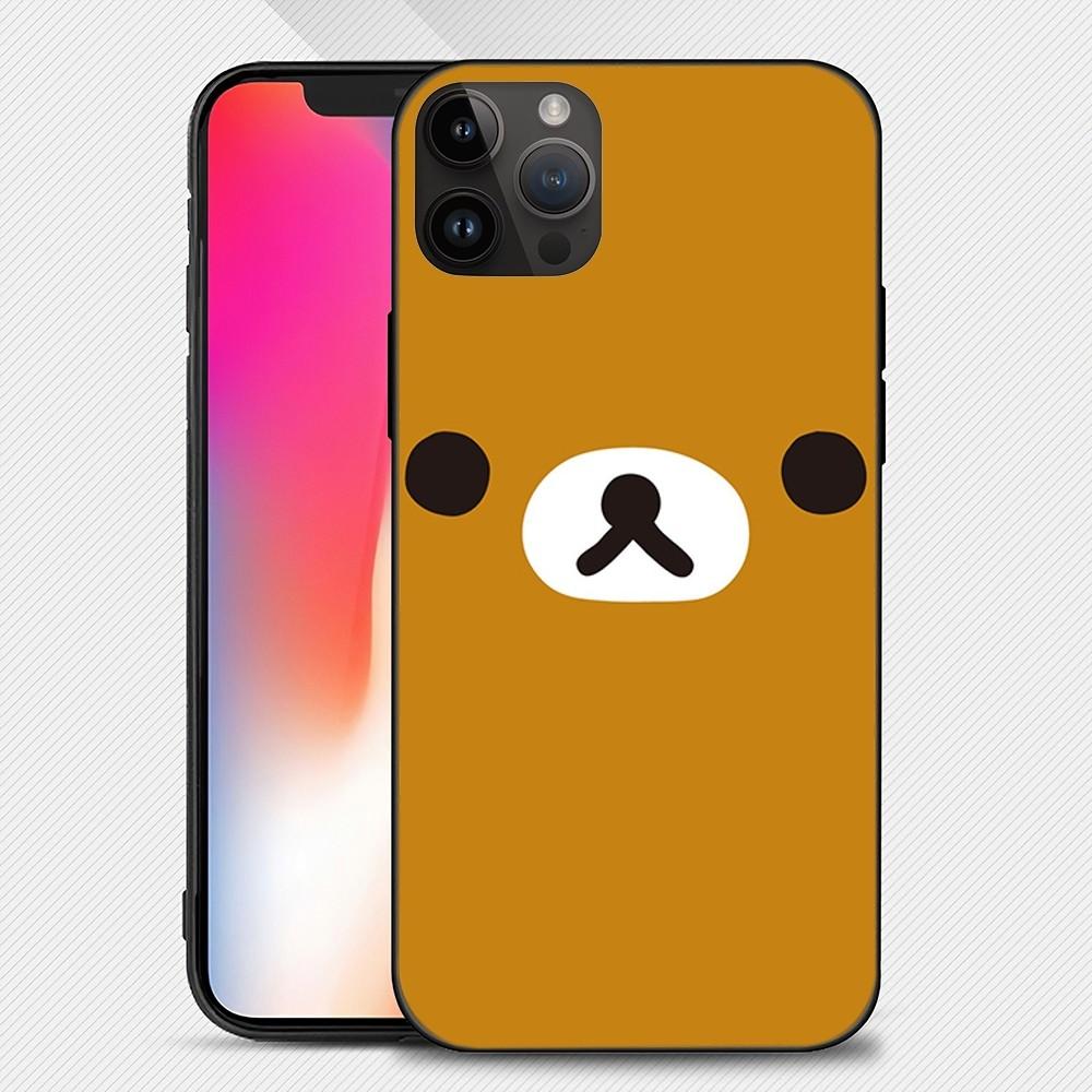 

Чехол для телефона R-Rilakkuma Bear для iPhone 15 14 13 12 11 Pro Max Mini X 7 8, мягкий чехол iPhone15plus