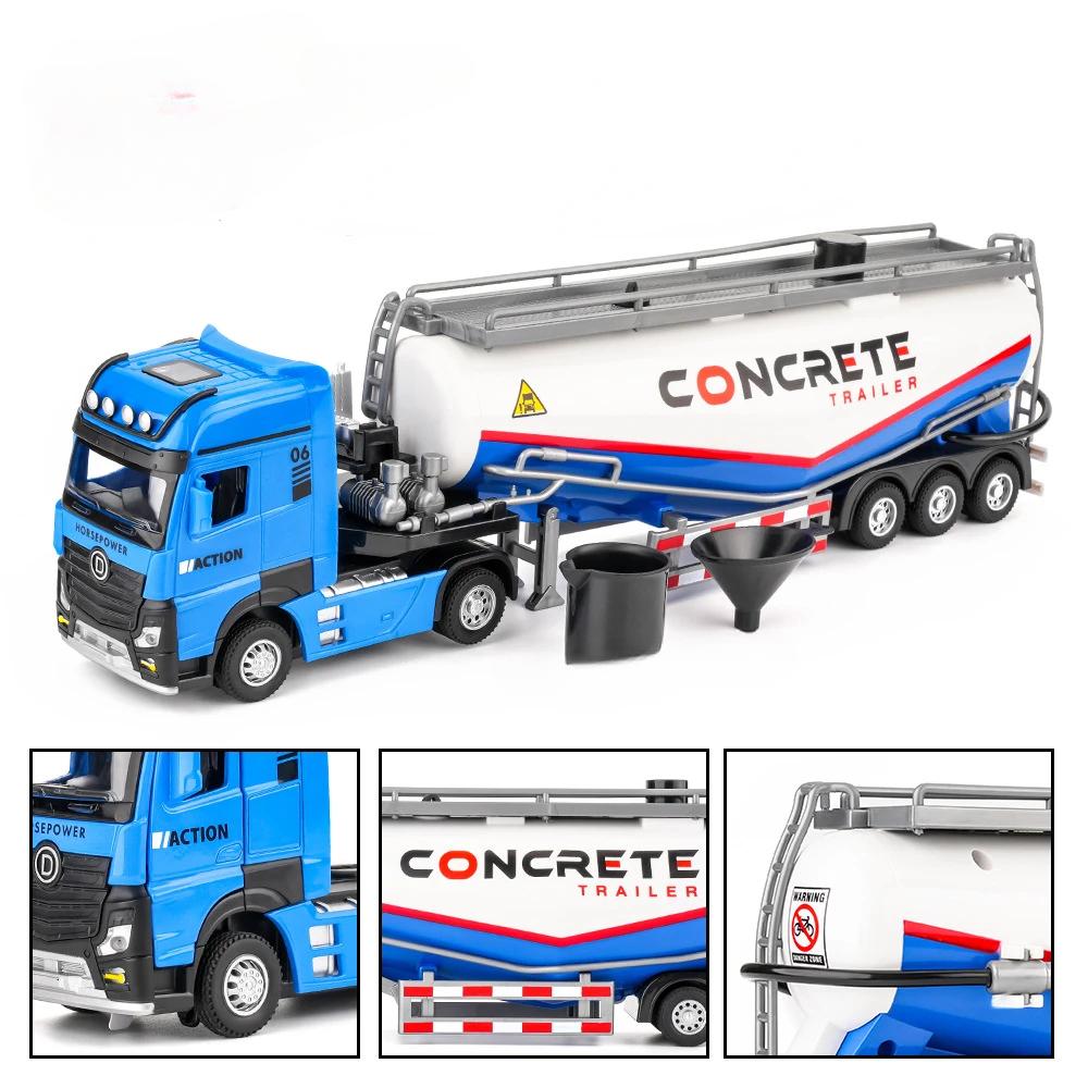 

Масштаб 1/50 литой грязевой насос грузовик модель игрушечная модель транспортного средства со светом и звуком инженерные грузовики автомобиль для мальчика рождественские подарки синий