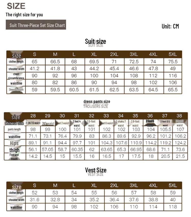 ROMON Men's Slim-Fit Business Formal Suit