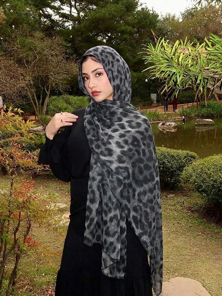

Ramadan Muslim Hijabs Women Leopard Print Scarves Foulard Femme Shawl Luxury Eid Hijab Islam Turban Headscarf 2026 Spring