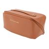 Torba podróżna na kosmetyki Przenośna Wodoodporna Skóra PU Kosmetyczka Duża Pojemność Torba do Przechowywania Kosmetyków z Rączką Brązowa