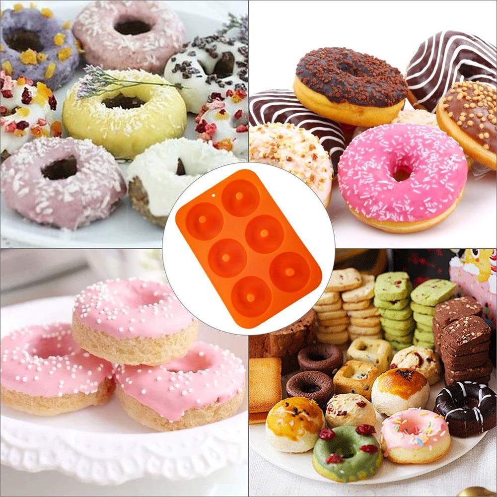 2Pcs Silicone Donut Molds Non Stick Donut Baking Tray Donut Baking Mold