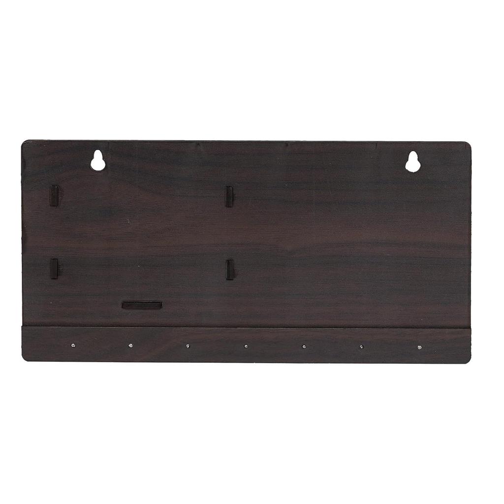 Wooden Matte Finish Designer Home Side Wall Shelf, Key Holder with 7 Keys Hooks (Brown) (LoveBeginsathome)