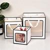 Portable Gift Bag Cookie Box with Window Shopping Bag Scarf Gift Box Birthday Gift Bags Packaging Bag Cake Boxes Wedding Decor