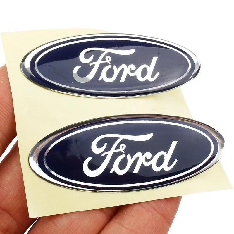 AACV1 58x22mm Car Steering Wheel Center Emblem Sticker for Ford Focus 3 MK2 Fiesta MK7 Mondeo Mk4 Fusion Kuga Transit Edge F150