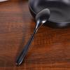 8Pcs Matte Black Soup Ladle Set High End Smooth Surface Ergonomic Handle Spoons for Kitchen Home Hotel Restaurant Porridge Rice