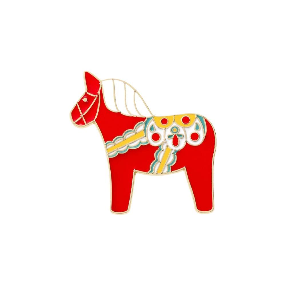 Decorative Zodiac Horse Brooch Zinc Zinc Alloy Steed Brooch Creative Lapel Pin  Backpack Decoration
