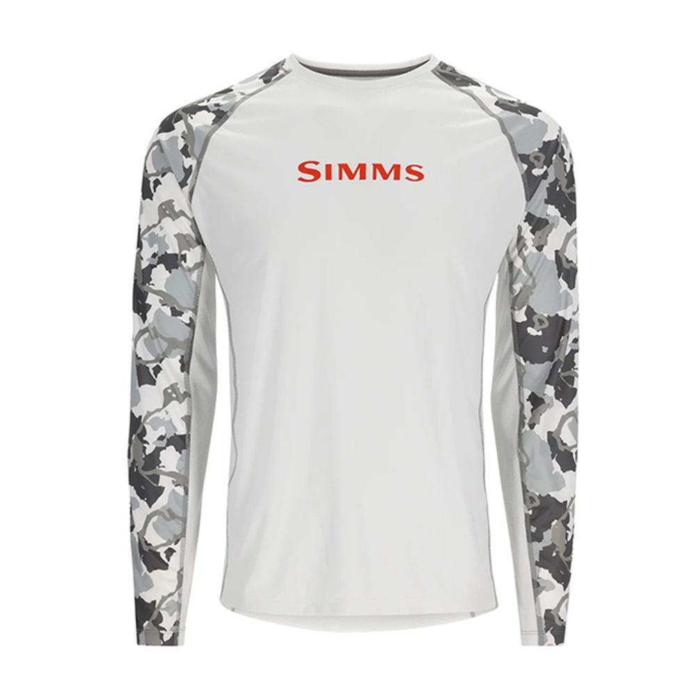 Simms long-sleeved T-shirt summer sunscreen clothes Luya fishing clothes upf50 + quick-drying breathable men's clothing new