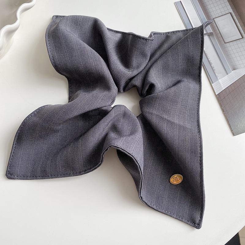 Korean Fashion Large Intestine Hair Ring - High-Texture Cloth Hair Accessory for Low Ponytail with Square Scarf Design