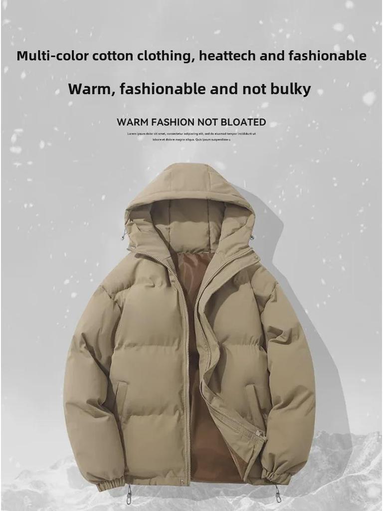 2024 Winter Unisex Dicke Doppel-Baumwolljacke mit Stehkragen