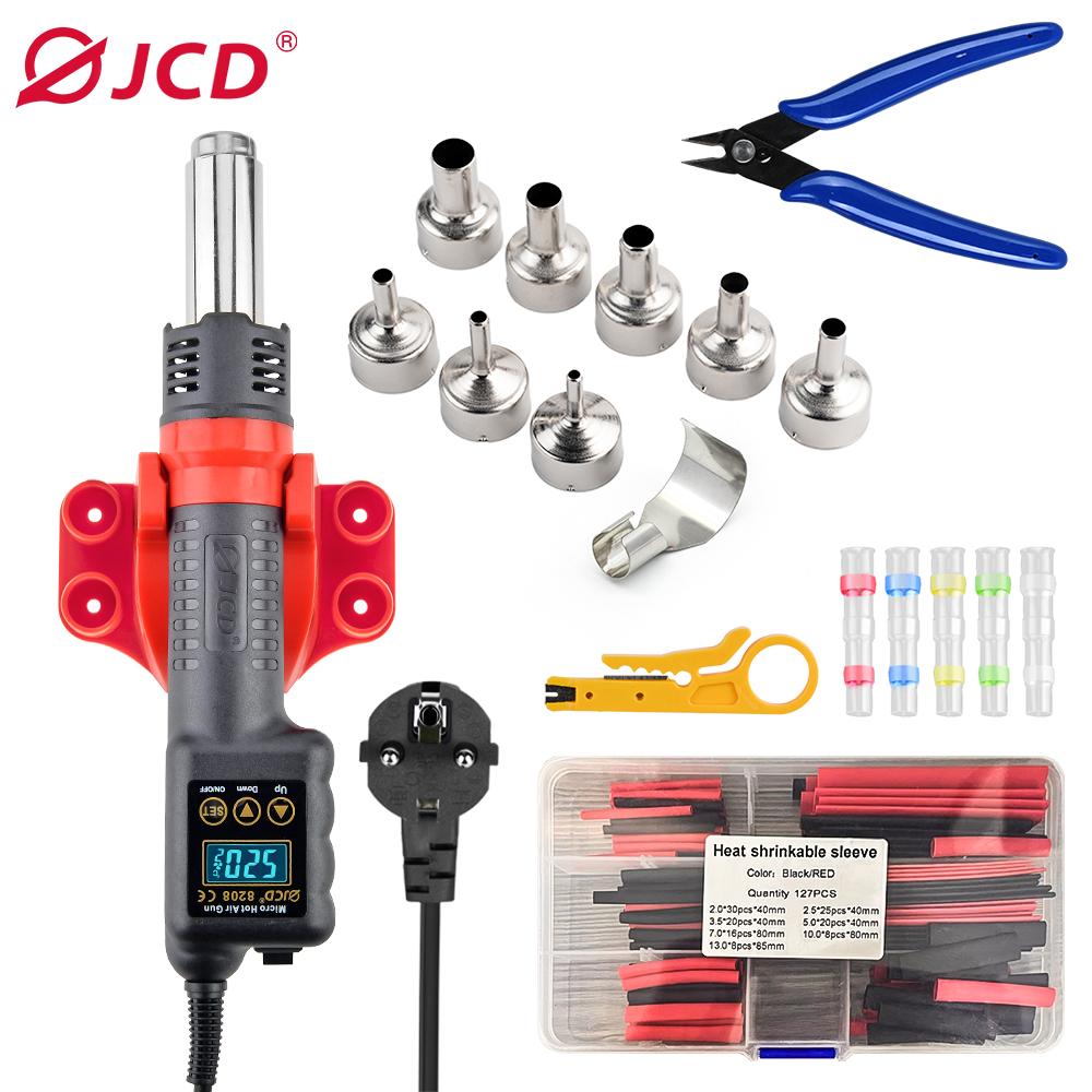 JCD 750W Micro Hot Air Gun 8208 Portable LCD Display Rework Station Heat Gun Hair Dryer Temperature Adjustable BGA Welding Tools
