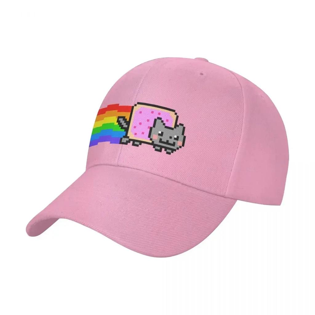 Rainbow cat meme Baseball Cap Beach Outing Visor Horse Hat Wild Ball Hat Golf WoUnisex Unisexs
