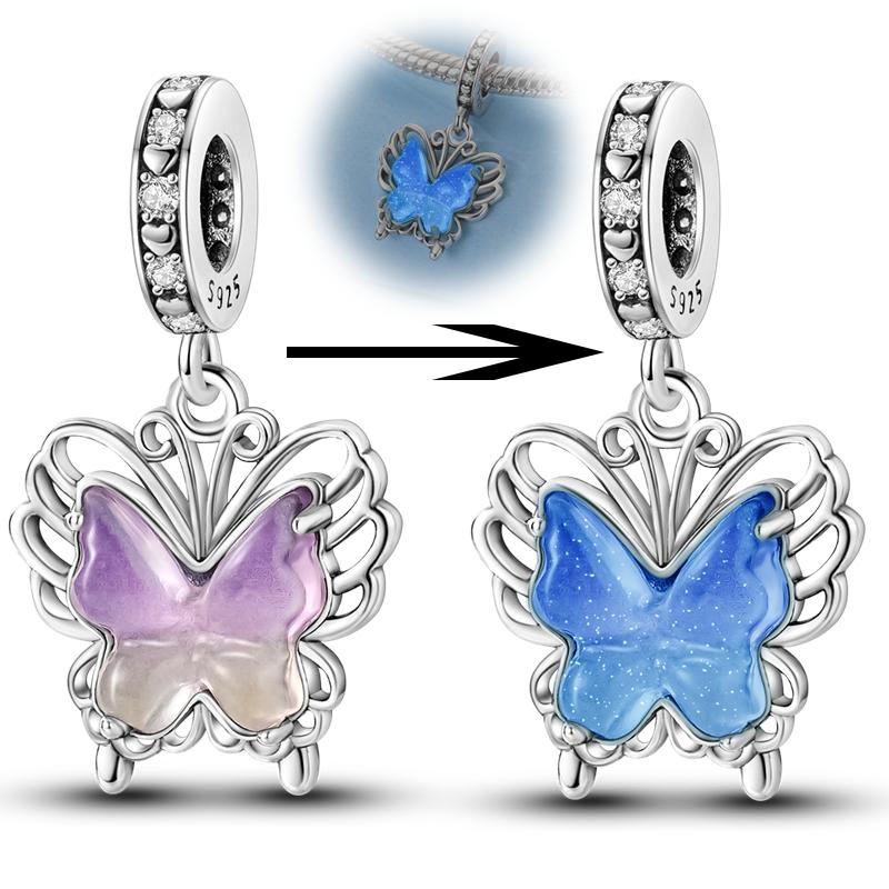 Original Charms Beads Pendant Copper Colorful Butterfly Charms For Woman Fashion Jewelry Making