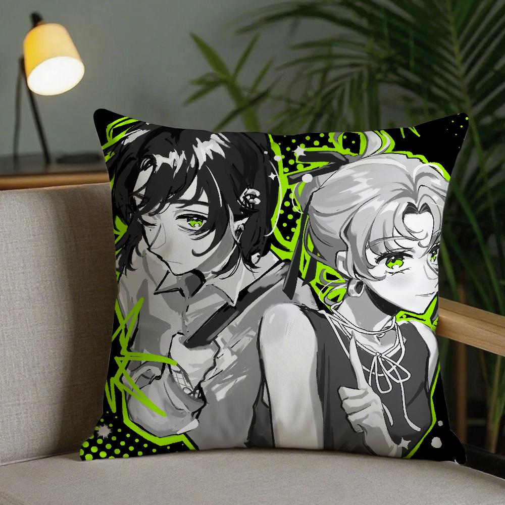 AAya OOosawa KKoga MMitsuki Pillow Case Square DoubleSided Printing Sofa Cushion Cover Pillowcase Bedroom Bedside