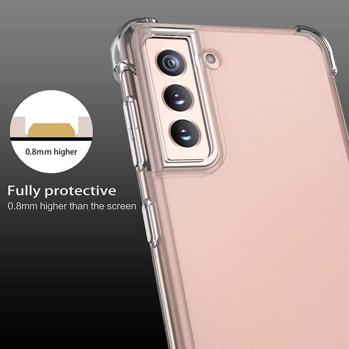 Pack de Coque et Verres Trempés - Booling - pour Samsung S21 - Anti-Rayure - Transparent - Protection 360°