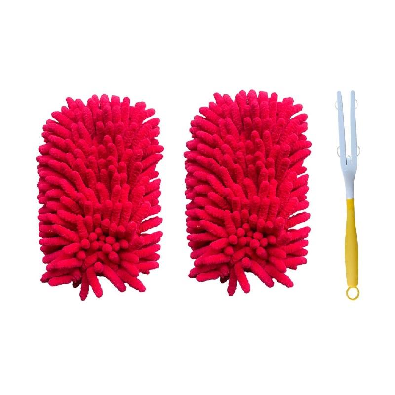 Chenille Duster Refills Handheld Duster Brush with Replaces Duster Pads for Home Car Clean Furniture Window Fan Cleaning Tools