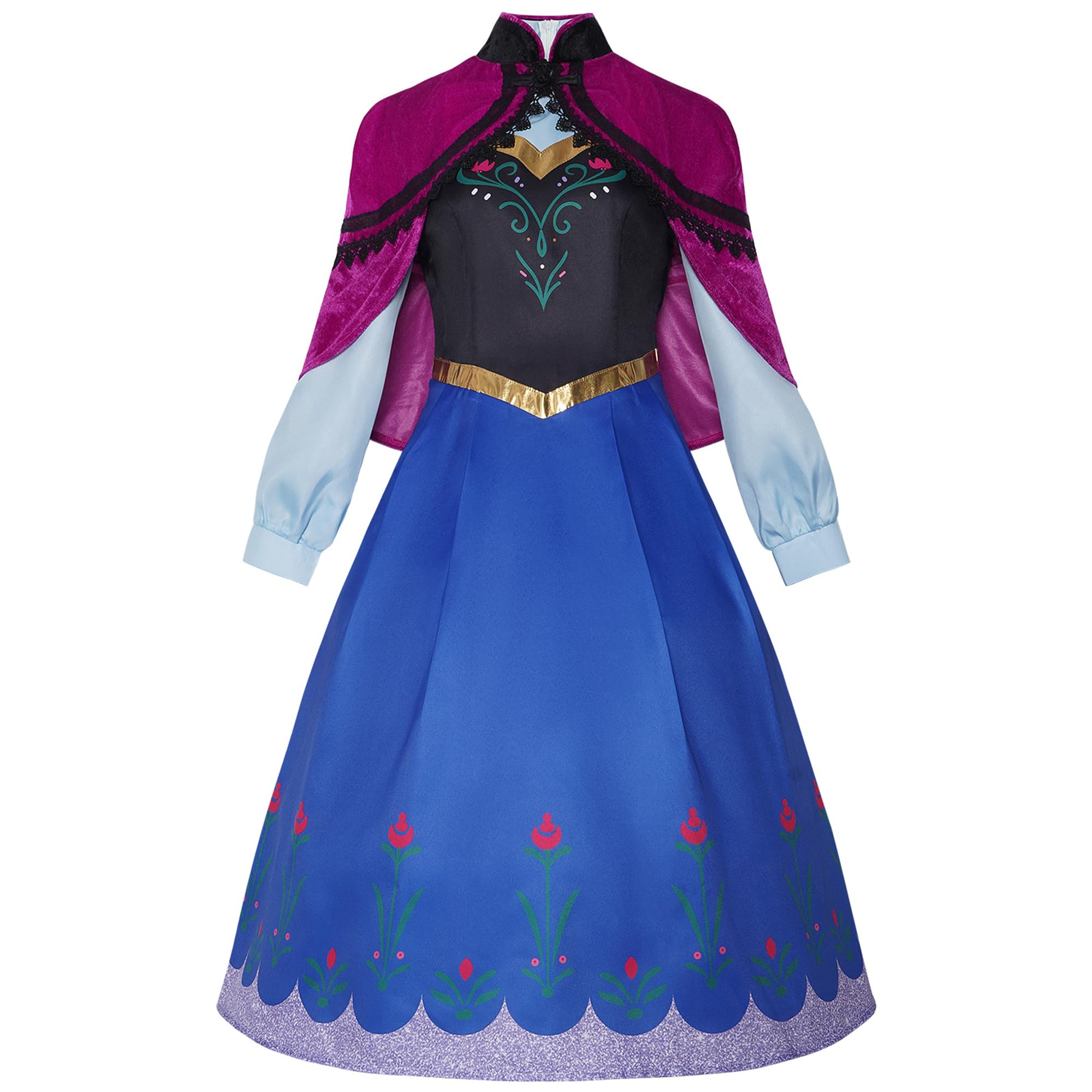 

Костюм на Хэллоуин Костюм принцессы из сказки для маленькой сестры для платья принцессы для взрослых для сцены [ChicFlow] Набор, Платье Эльзы, Взрослые, синий