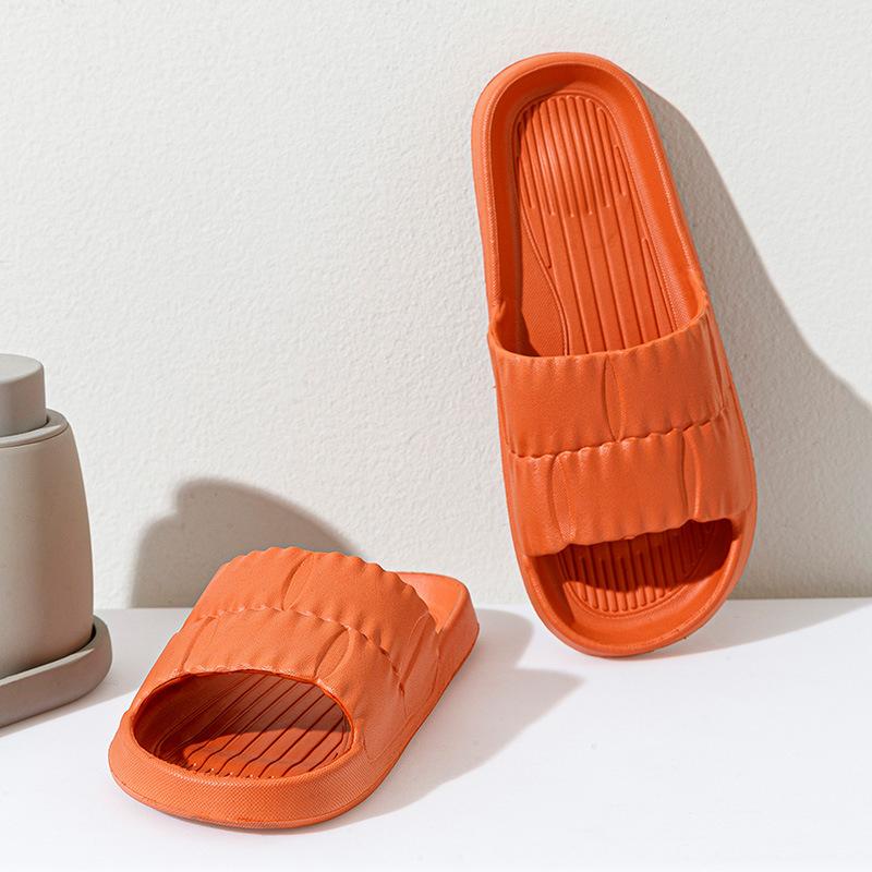 

Летние женские тапочки, однотонные противоскользящие легкие женские домашние тапочки на толстой подошве 38-39