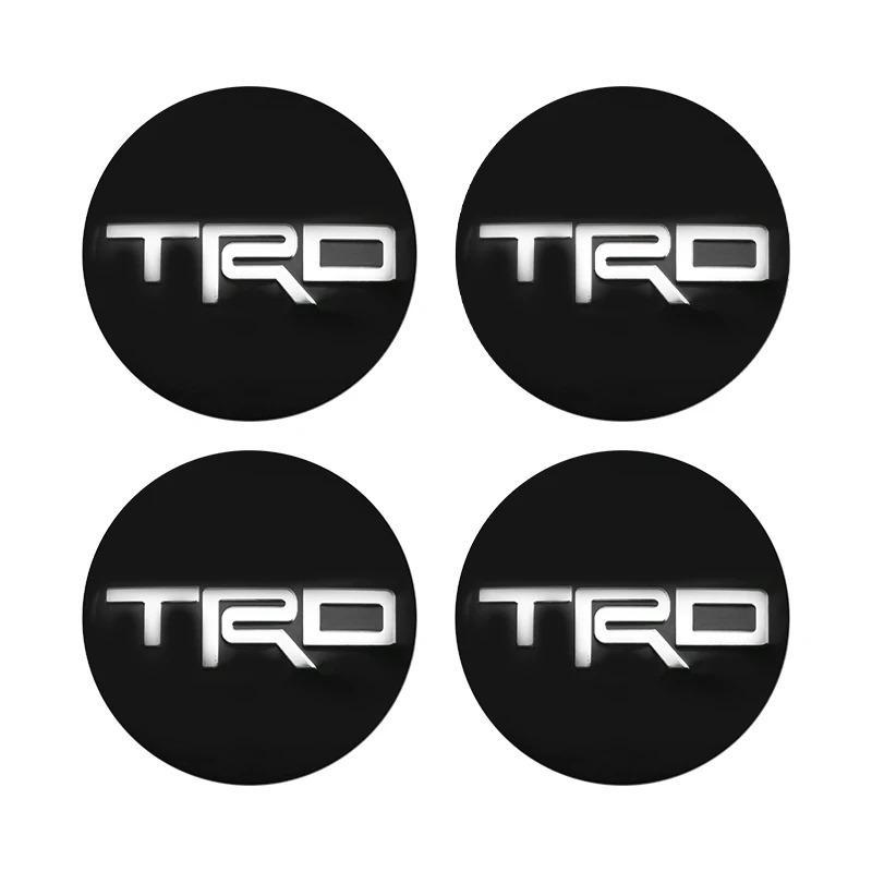 4Pcs 56mm Car Wheel Center Hub Cap Badge Sticker Cover Accessories For Toyota Prado Aqua Hilux Camry Rav4 Prius TRD Venza GR Spo