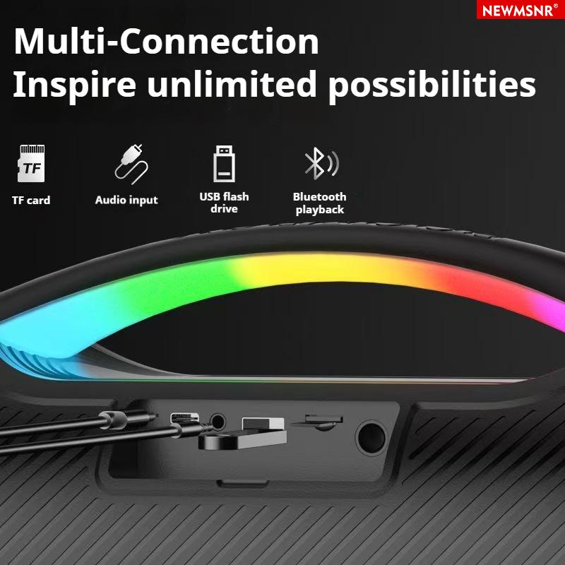 80W High Powerful Shocking Bass RGB Bluetooth Speaker Portable Surround Sound Waterproof Wireless Subwoofer Boombox Home Karaoke