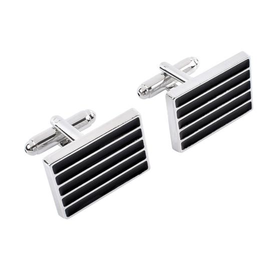 Void Studio 1 Pair Cufflinks Polished Smooth Surface French Style Hollow Twist Round Square Shape Men Suit Shirt DIY Craft Buttons 4