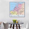 1pcs Netherlands Map City Illustration In Russian Language Map Canvas Painting Wall Art Poster Home Decoration